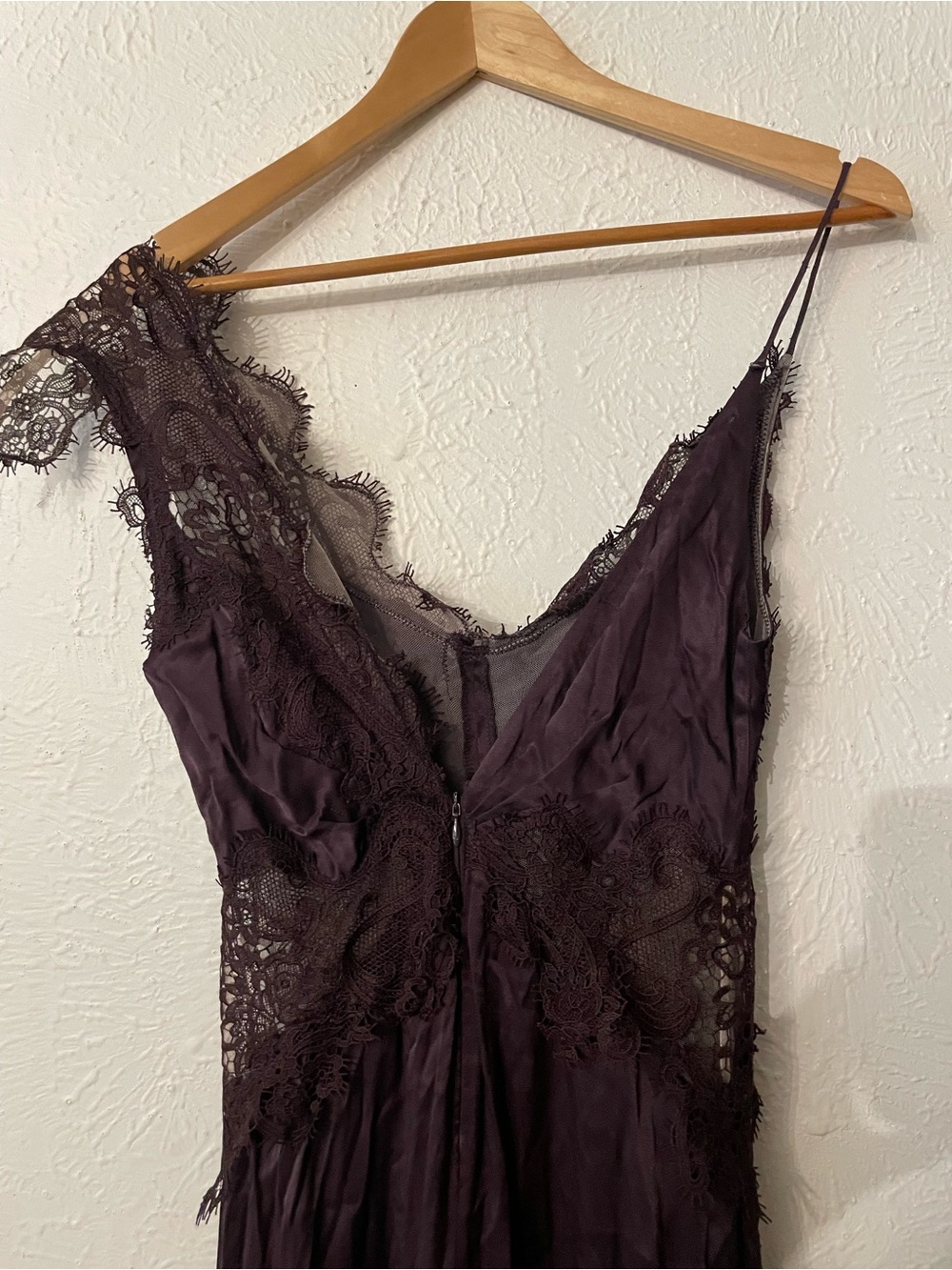 BHLDN Plum Lace-Trim Midi Dress - Picture 8 of 10